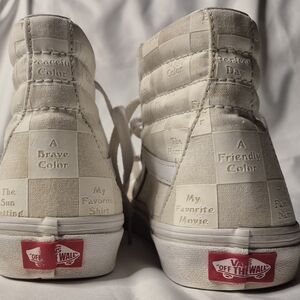 Vans High-Top Sneakers in Cream and White